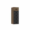 Ladekast Dolce 40x41x118cm - decor - mud oak & black oak