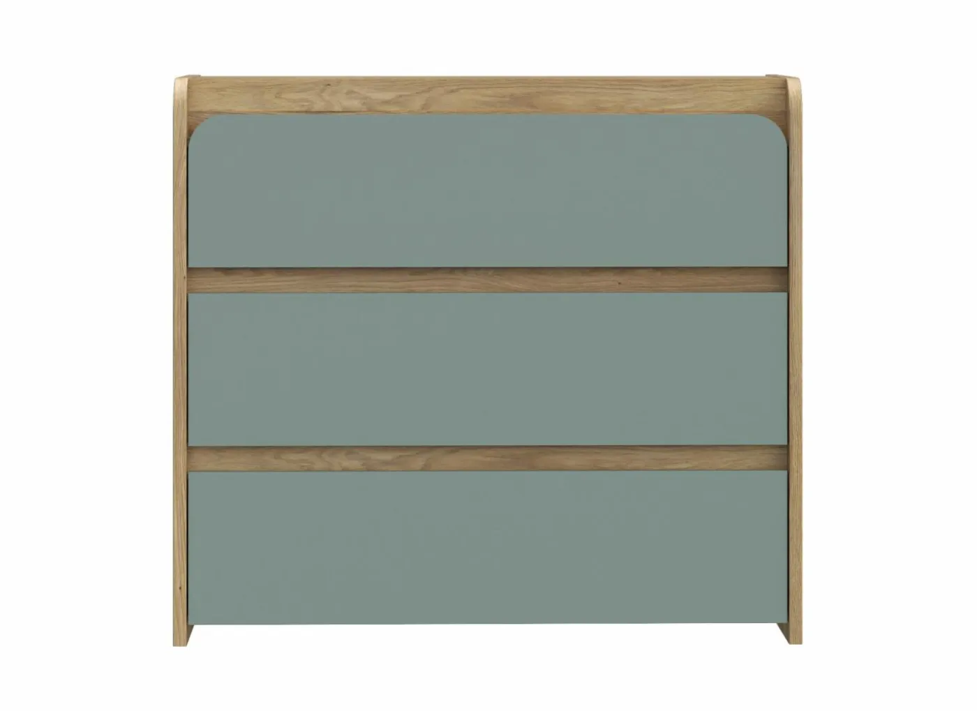 Ladekast Hoa 105x41x94cm - decor - mauvella eik & groen