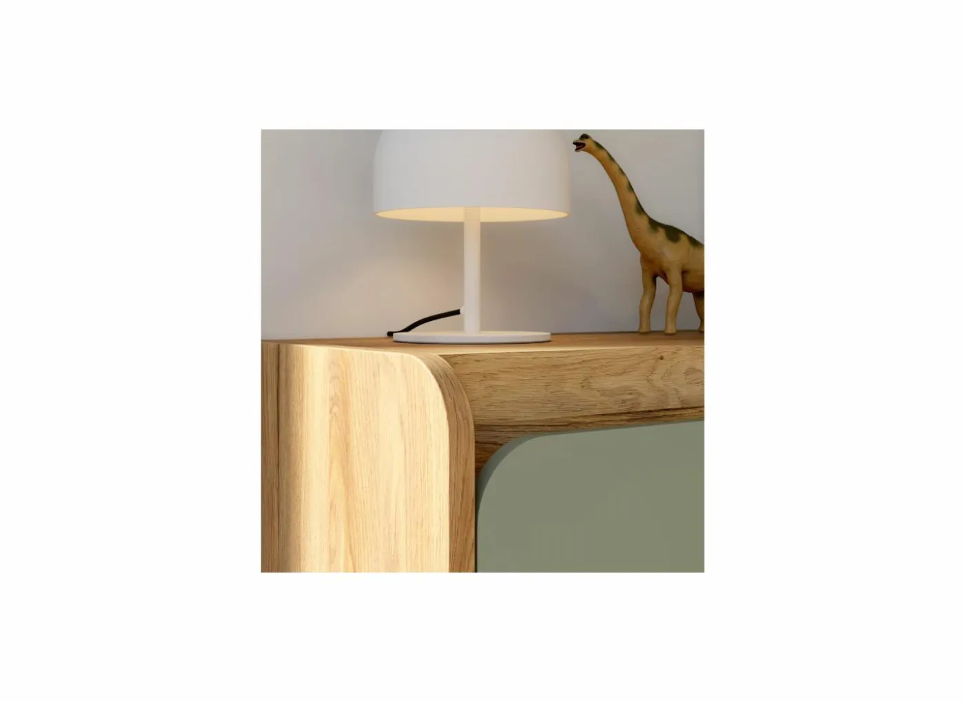 Ladekast Hoa 105x41x94cm - decor - mauvella eik & groen