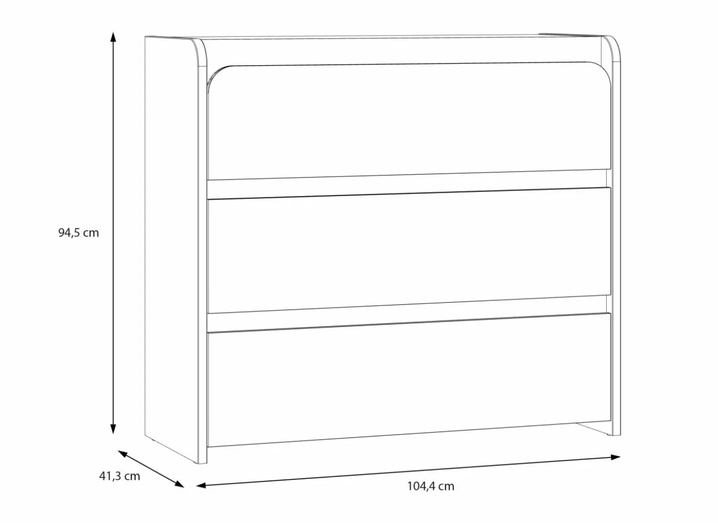 Ladekast Hoa 105x41x94cm - decor - mauvella eik & groen
