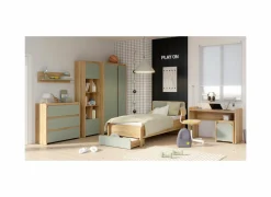 Ladekast Hoa 105x41x94cm - decor - mauvella eik & groen