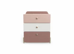 Ladekast Jade 73x41x82cm - decor - mat roze & mat wit