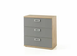 Ladekast Jules 86x44x88cm - decor - minerva eik/artis grijs