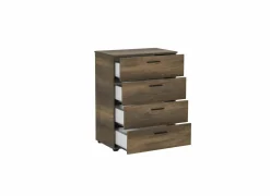 Ladekast Komodo 73x44x96cm - melamine - walnoot