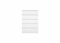 Ladekast Naia 77x50x112cm - melamine - wit hoogglans