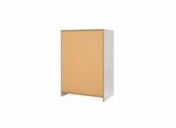 Ladekast Naia 77x50x112cm - melamine - wit hoogglans