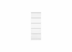 Ladekast Naia 41x50x111cm - melamine - wit hoogglans