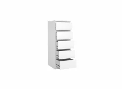 Ladekast Naia 41x50x111cm - melamine - wit hoogglans