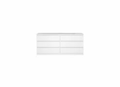 Ladekast Naia 154x50x71cm - melamine - wit hoogglans