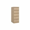 Ladekast Naia 41x50x111cm - melamine - jackson hickory