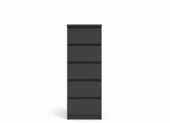 Ladekast Naia 41x50x111cm - melamine - mat zwart