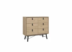 Ladekast Ry 102x41x95cm - decor - bruin/zwart