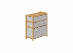 Ladekast Tidy 66x33x78,5cm - bamboe - naturel