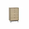 Ladekast Token 73x39,6x118,6cm - melamine - eik