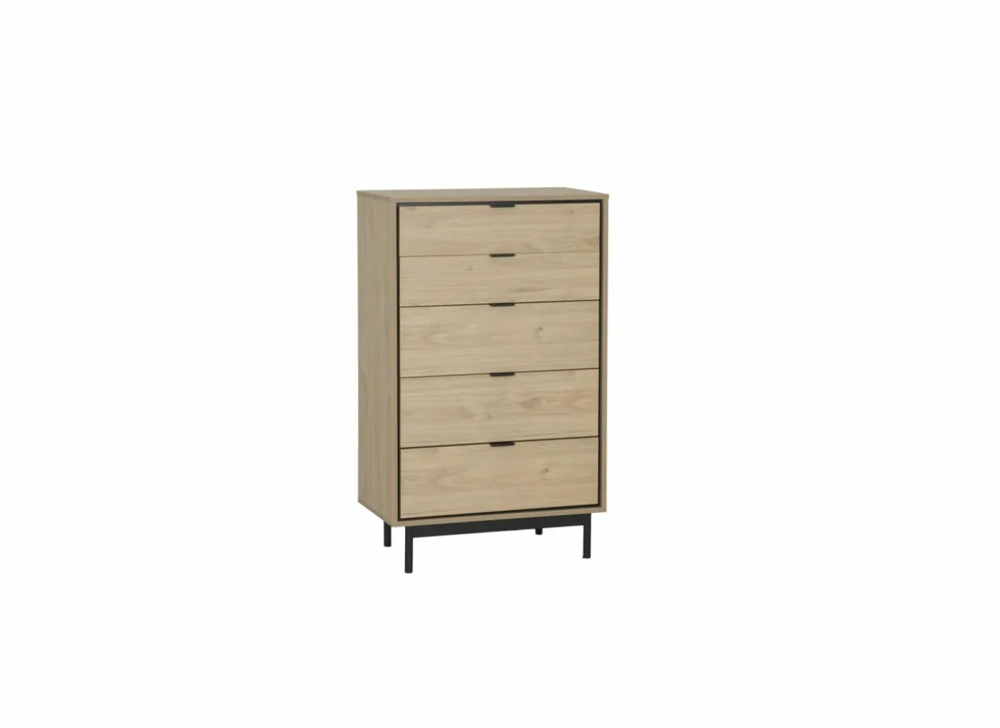 Ladekast Token 73x39,6x118,6cm - melamine - eik