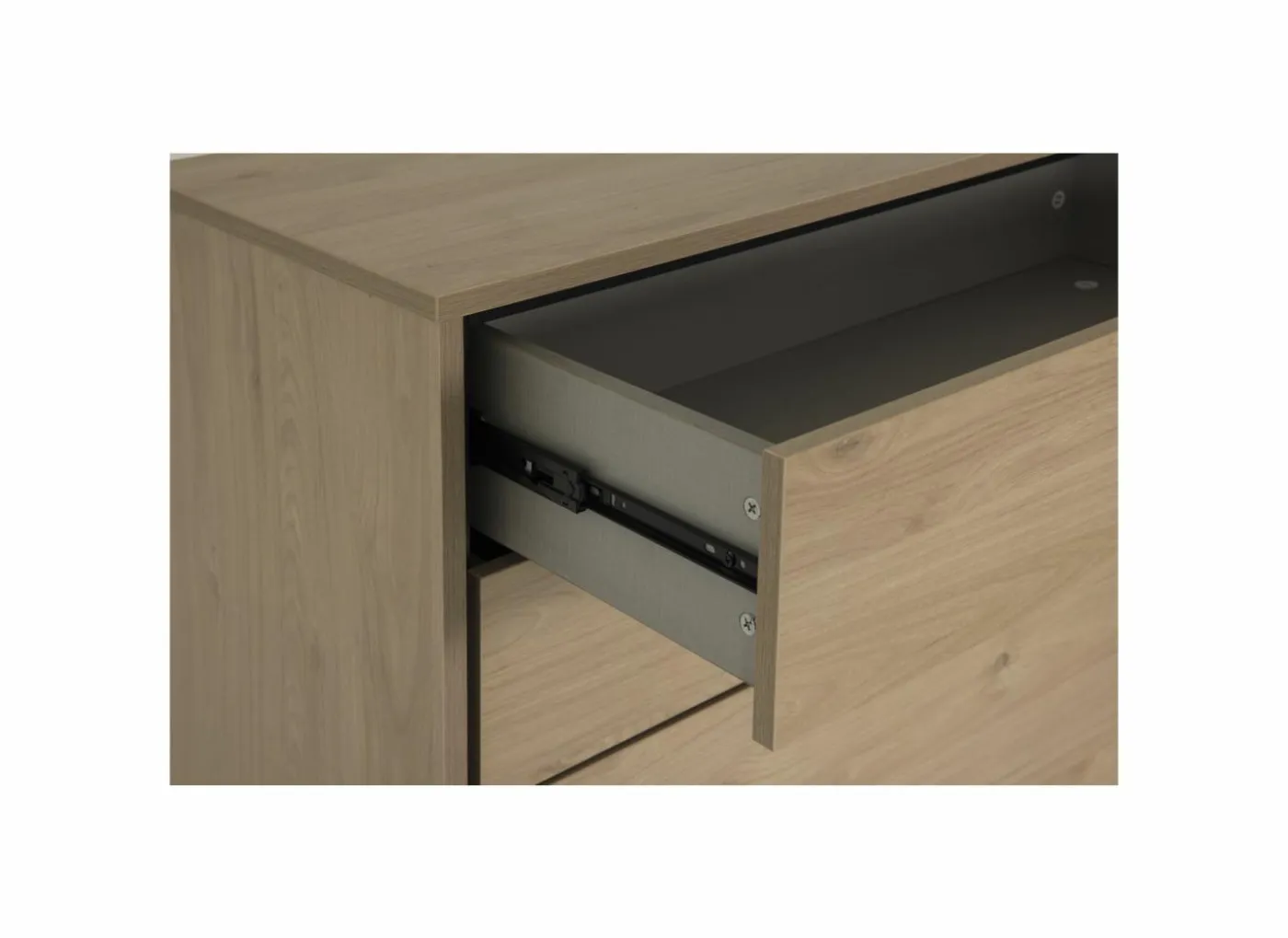 Ladekast Token 73x39,6x118,6cm - melamine - eik