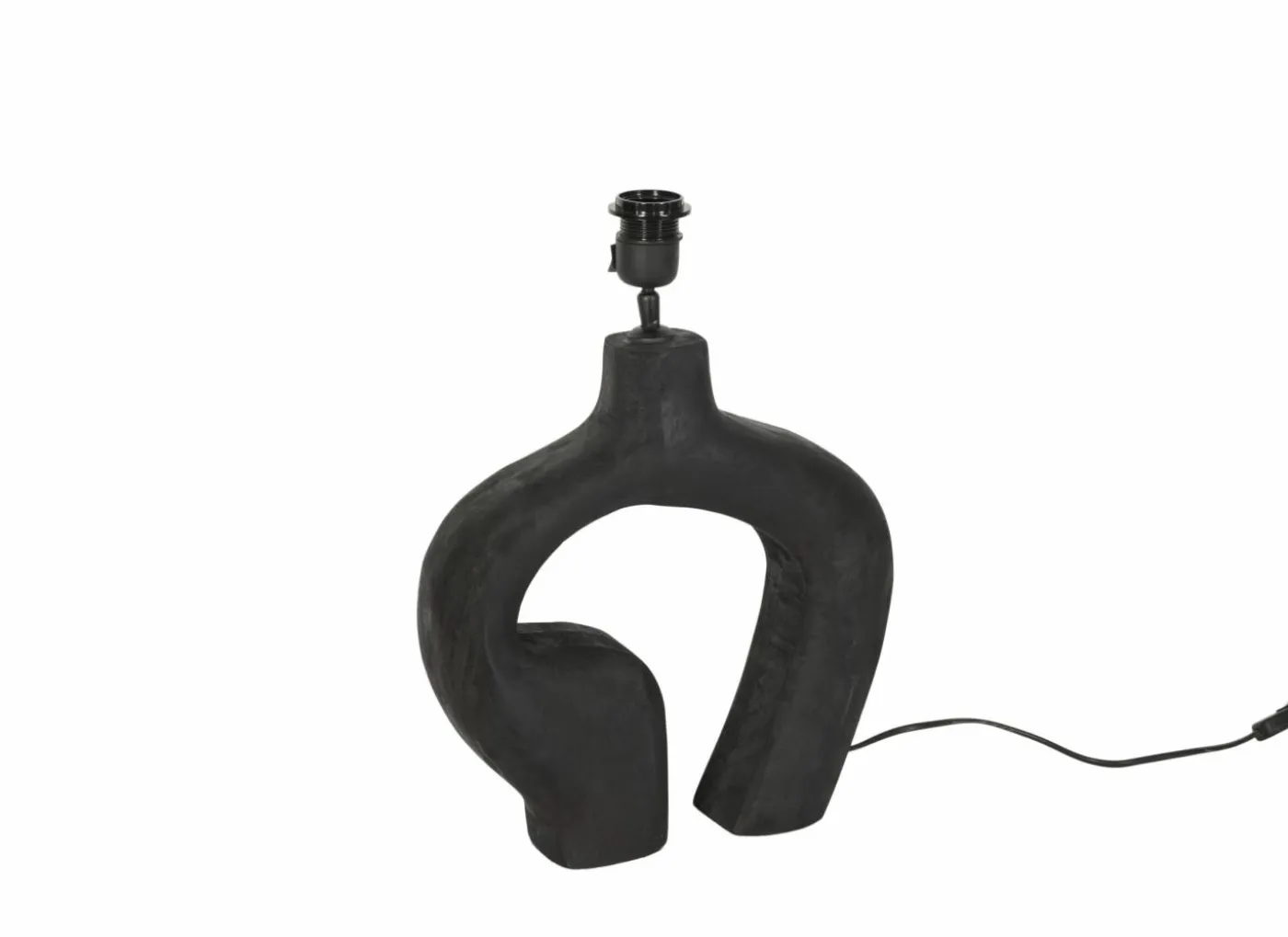 Lampenvoet E27 H30cm - hout - metaal