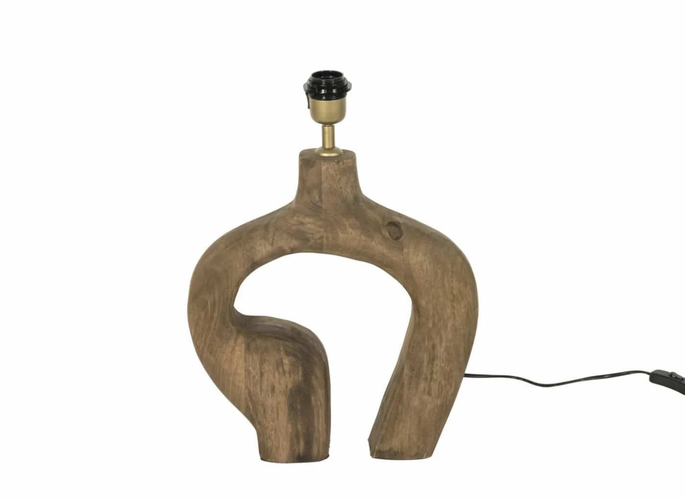 Lampenvoet E27 H30cm - hout - naturel