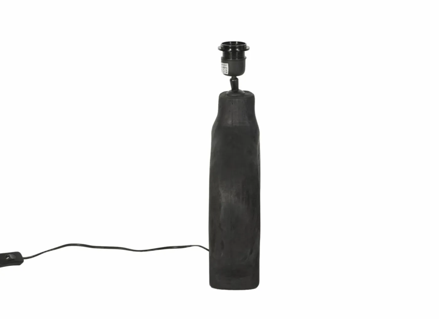 Lampenvoet E27 H35cm - hout - zwart