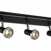 LED spot met 3 spots 5W GU10 chroom zwart