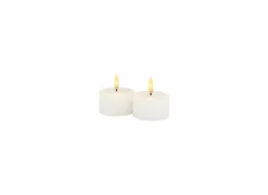 Ledkaars Sille Rechargeable wit set van 2