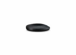 Lepelhouder Ovaal 15x11cm - stoneware - mat zwart