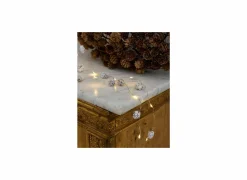 Lichtslinger Dennenappel 200cm 20LED - metaal - wit