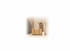 Linnenmand Duo Ø44x56cm - polyestervezel & katoen - ivoor