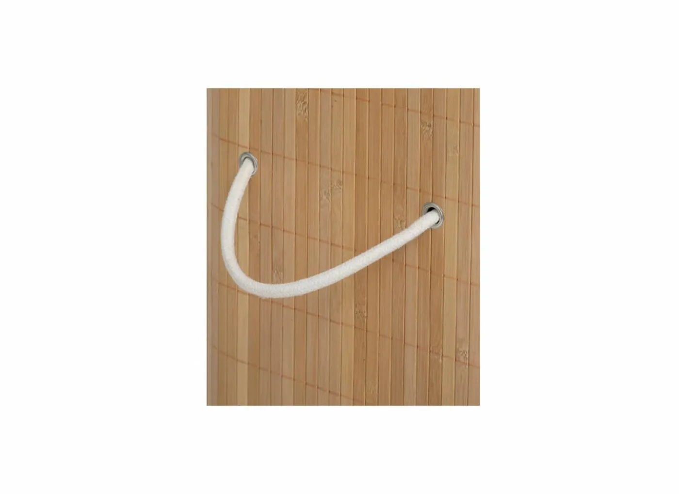 Linnenmand met 2 vakken 52x32x63cm - bamboe - naturel