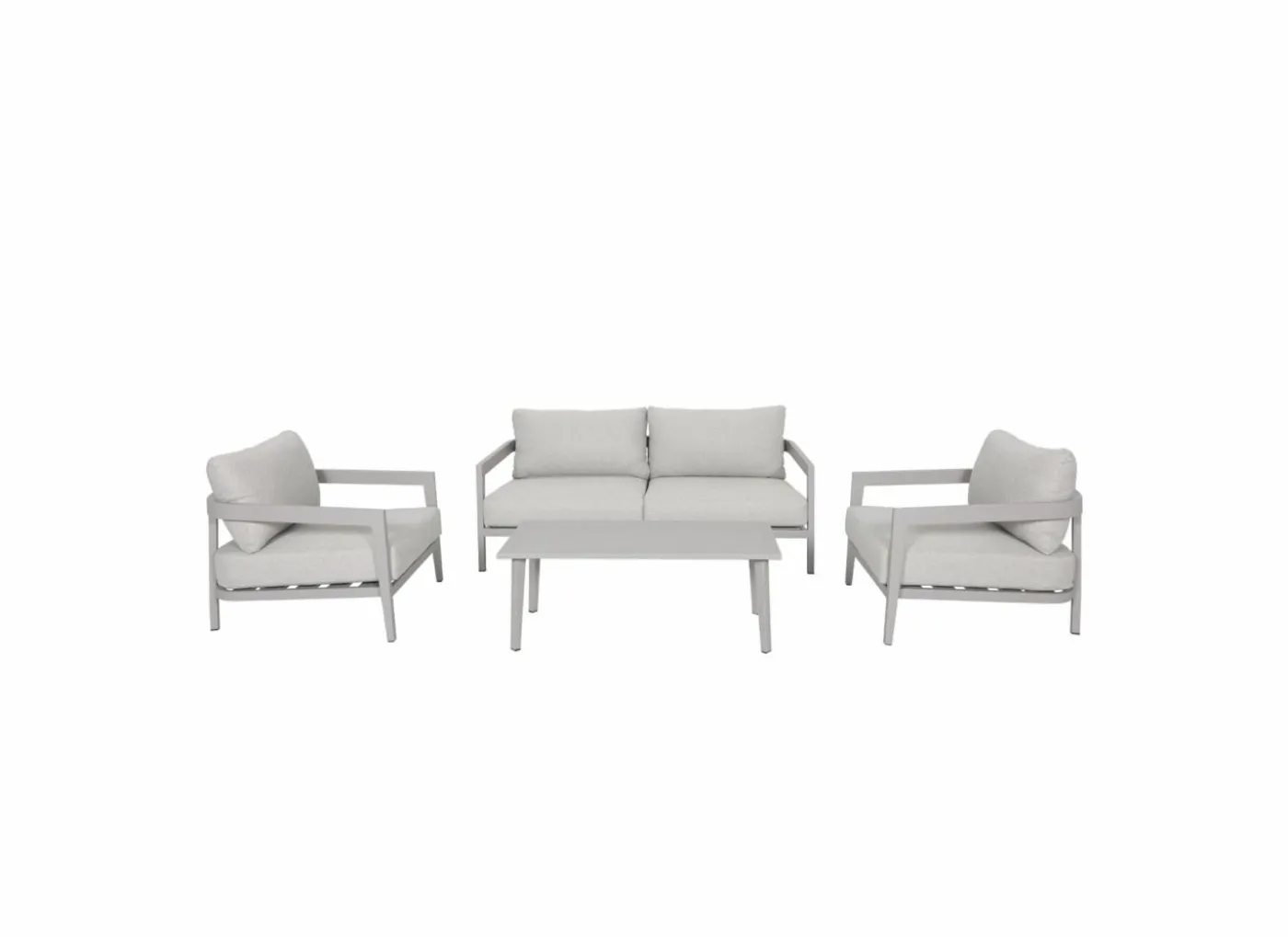 Loungeset Belafonte aluminium olefin - grijs