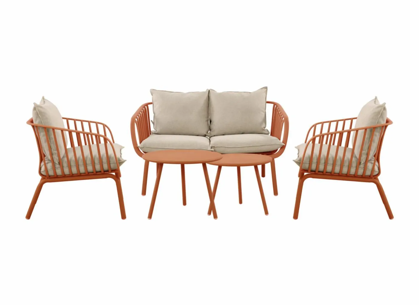 Loungeset Copacabana metaal - oranje
