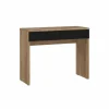 Make-up tafel Dalate 100x41x80cm - decor - kastanje eik & mat zwart
