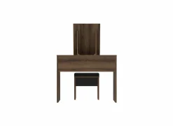Make-up tafel Dolce met spiegel 100x42x132cm - decor - mud oak & black oak