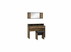 Make-up tafel Jabim met spiegel 110cm - decor - alpine picea & zwart