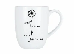 Mok Cosy Keep going, keep growing 53cl - porselein - wit