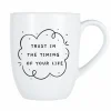 Mok Cosy Trust the timing 53cl - porselein - wit