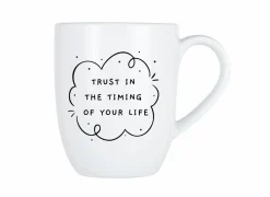 Mok Cosy Trust the timing 53cl - porselein - wit
