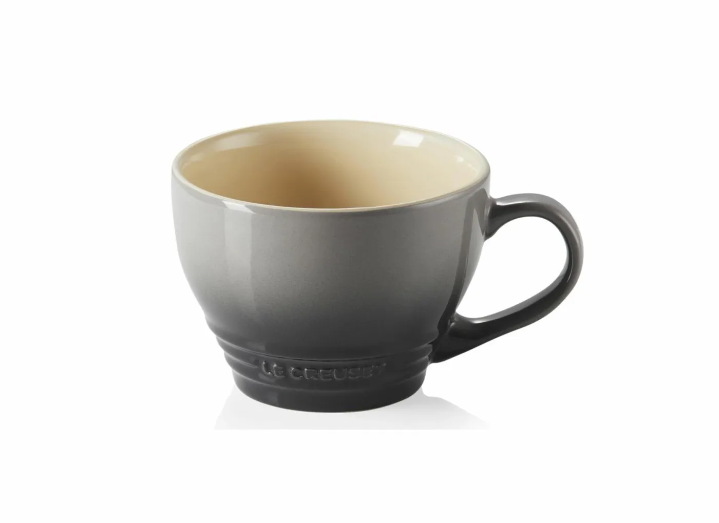 Mok Le Creuset 40cl - keramiek - grijs & zwart