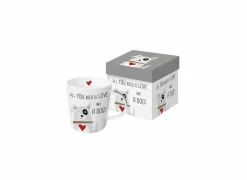Mok Love and Dog 35cl - porselein - wit