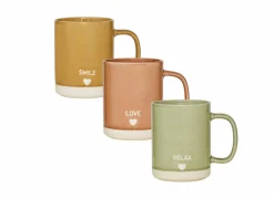 Mok Relax, Love, Smile 42cl - porselein - multicolor