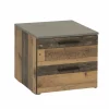 Nachtkastje Attaylar 45x42x41cm  - decor - oldwood vintage & donkergrijs