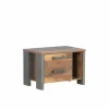 Nachtkastje Clif 62x42x41cm - decor - old wood & beton