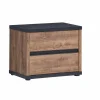 Nachtkastje Elsa 58x40x47cm - decor - industrial oak & zwart