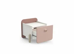 Nachtkastje Jade 39,5x36x38cm - decor - mat roze & mat wit
