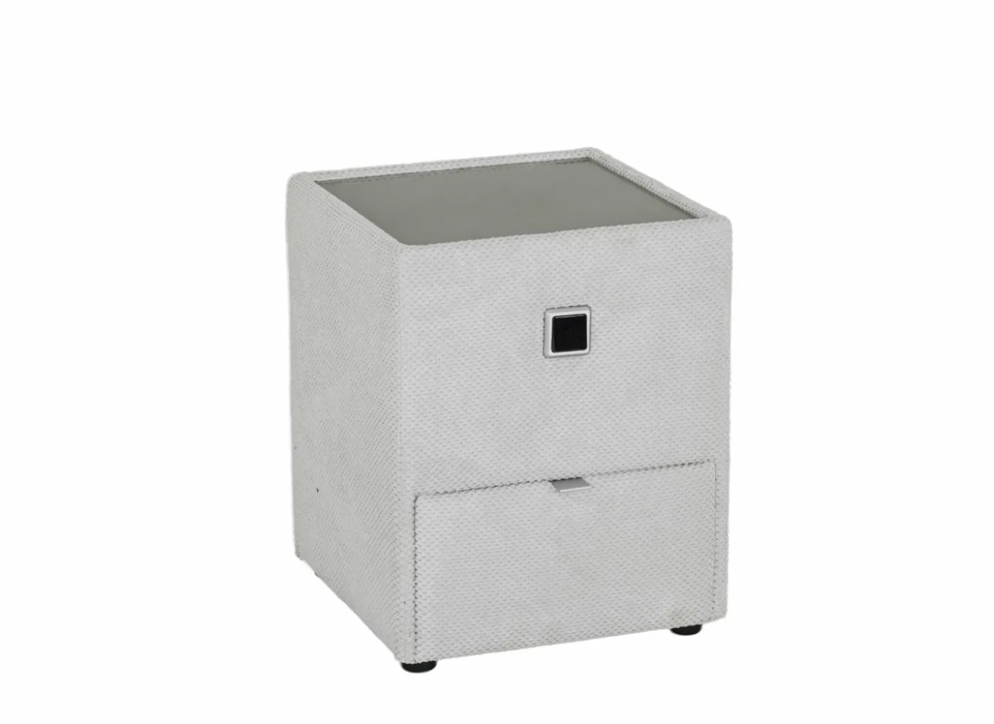 Nachtkastje Lancy 42,5x45x53cm - stof - ecru