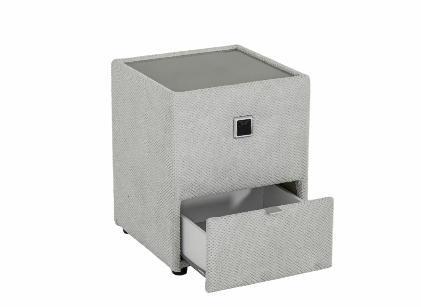 Nachtkastje Lancy 42,5x45x53cm - stof - ecru