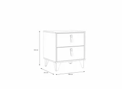 Nachtkastje Lya 48x42x54cm - decor - cabezone oak & mauvella oak