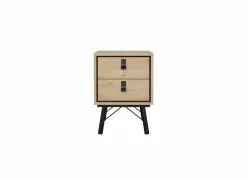 Nachtkastje Ry 44x41x60cm - decor - bruin & zwart