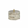 Onderzetters voor glazen Ø10cm - marmer - beige - set van 5