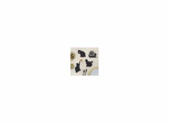 Onderzetters voor glazen CAT silicone - zwart - set van 4